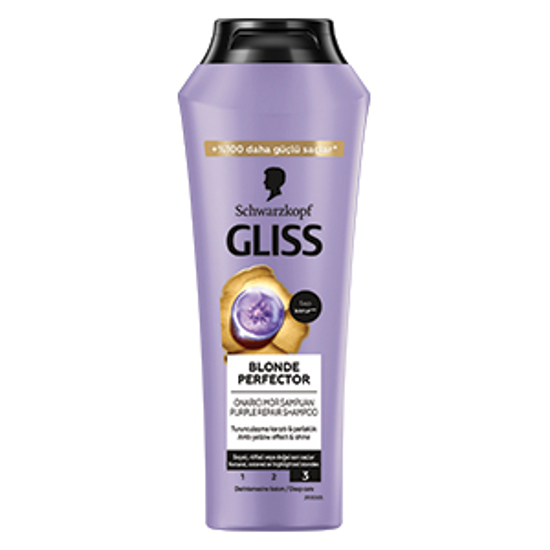 GLISS ŞAMPUAN 250ML BLONDE PERFECTOR x12 resmi