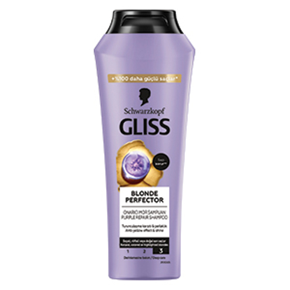 GLISS ŞAMPUAN 250ML BLONDE PERFECTOR x12 resmi