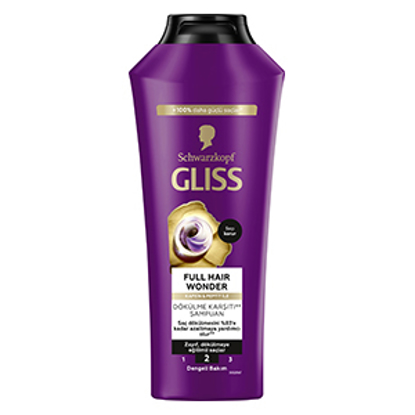 GLISS ŞAMPUAN 400ML FULL HAIR WONDER x12 resmi